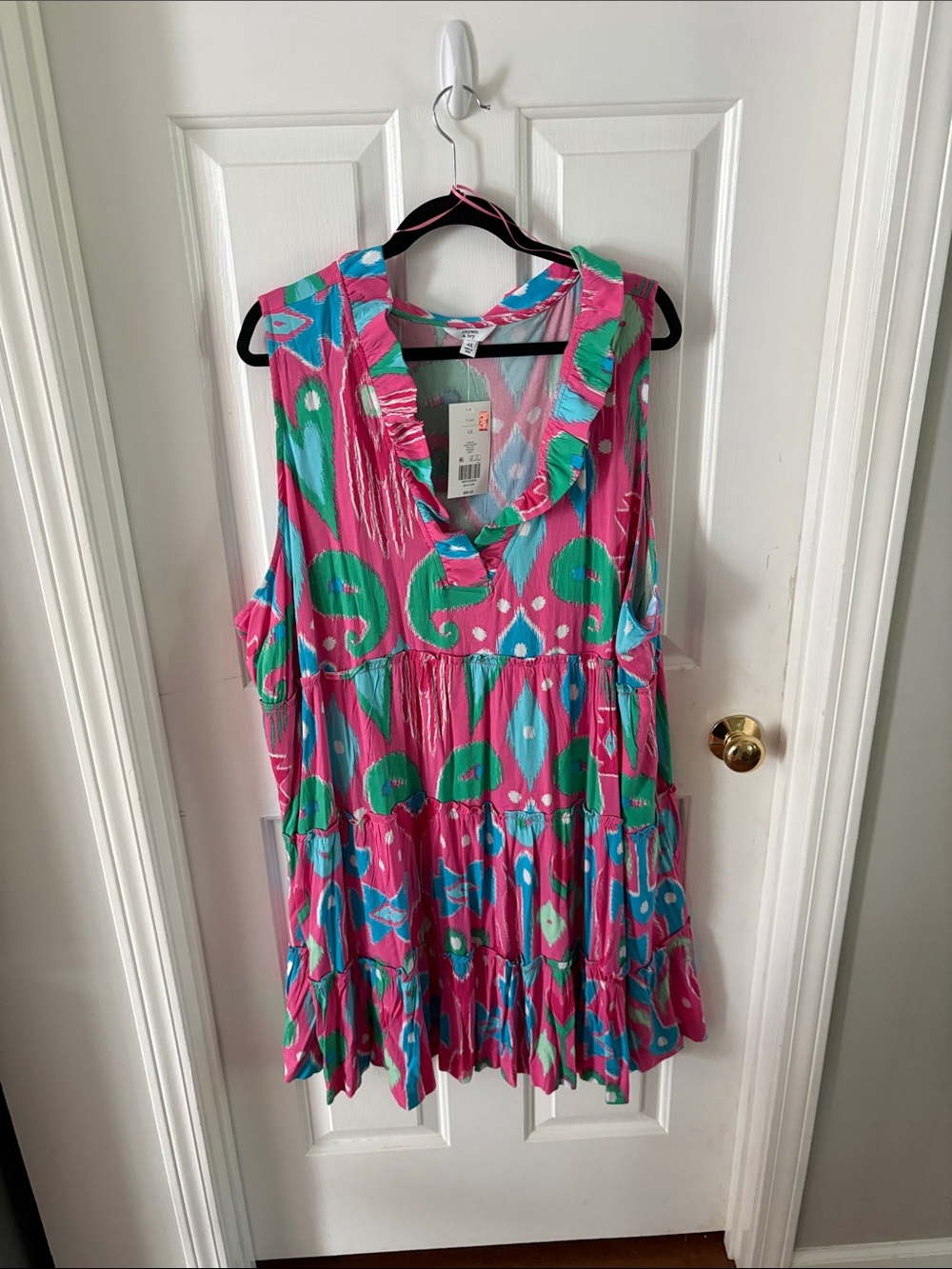Bright Pink & Teal Tiered Sundress